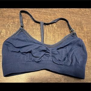 Small blue sports bra